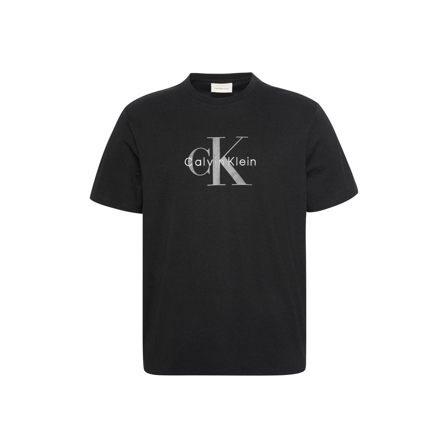 Black - Front - Calvin Klein Mens Monogram T-Shirt