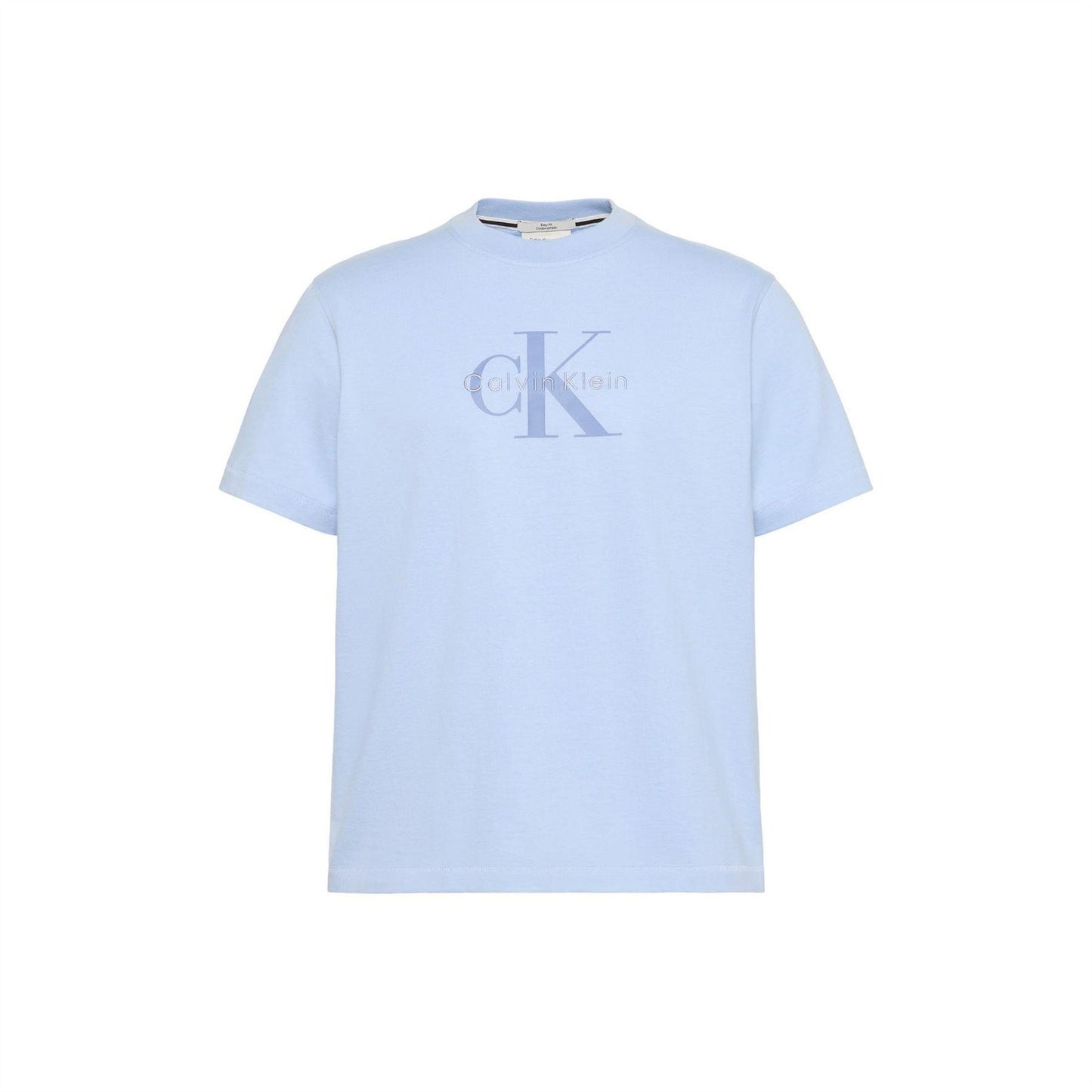 Blue - Front - Calvin Klein Mens Monogram T-Shirt