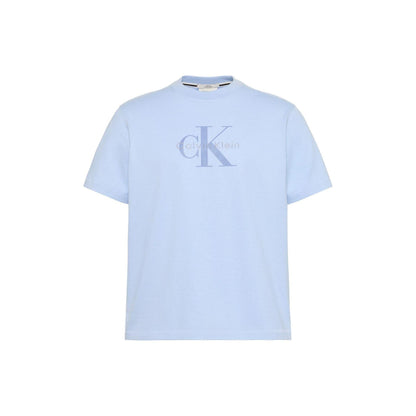 Blue - Front - Calvin Klein Mens Monogram T-Shirt