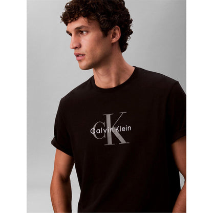 Black - Side - Calvin Klein Mens Monogram T-Shirt