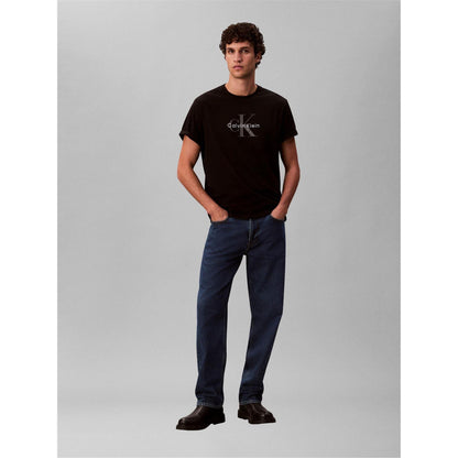 Black - Pack Shot - Calvin Klein Mens Monogram T-Shirt
