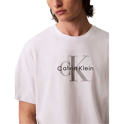 White - Side - Calvin Klein Mens Monogram T-Shirt
