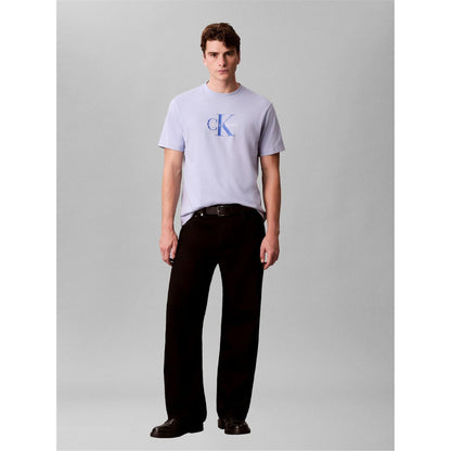 Blue - Pack Shot - Calvin Klein Mens Monogram T-Shirt