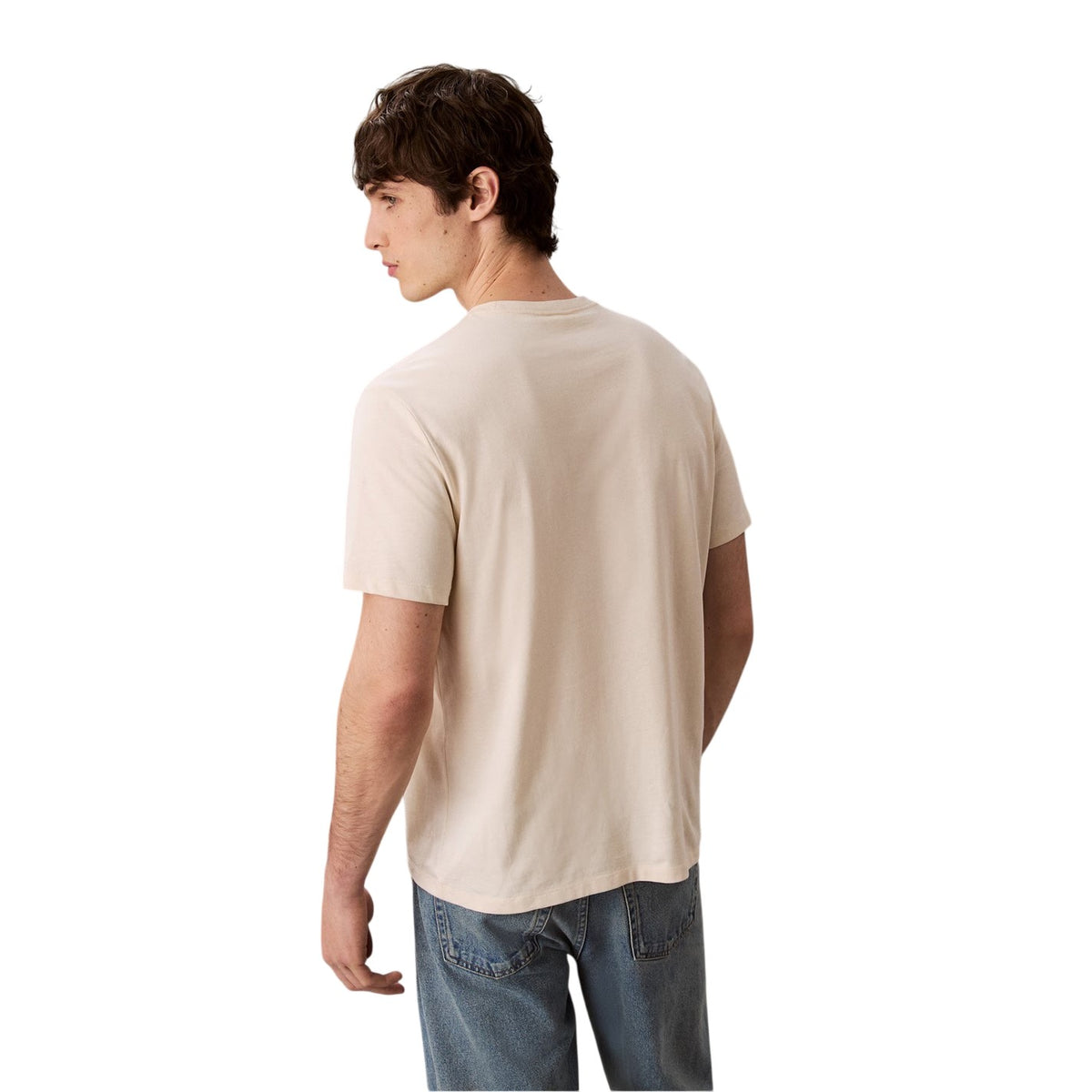 Chalk - Back - Calvin Klein Mens Monogram T-Shirt