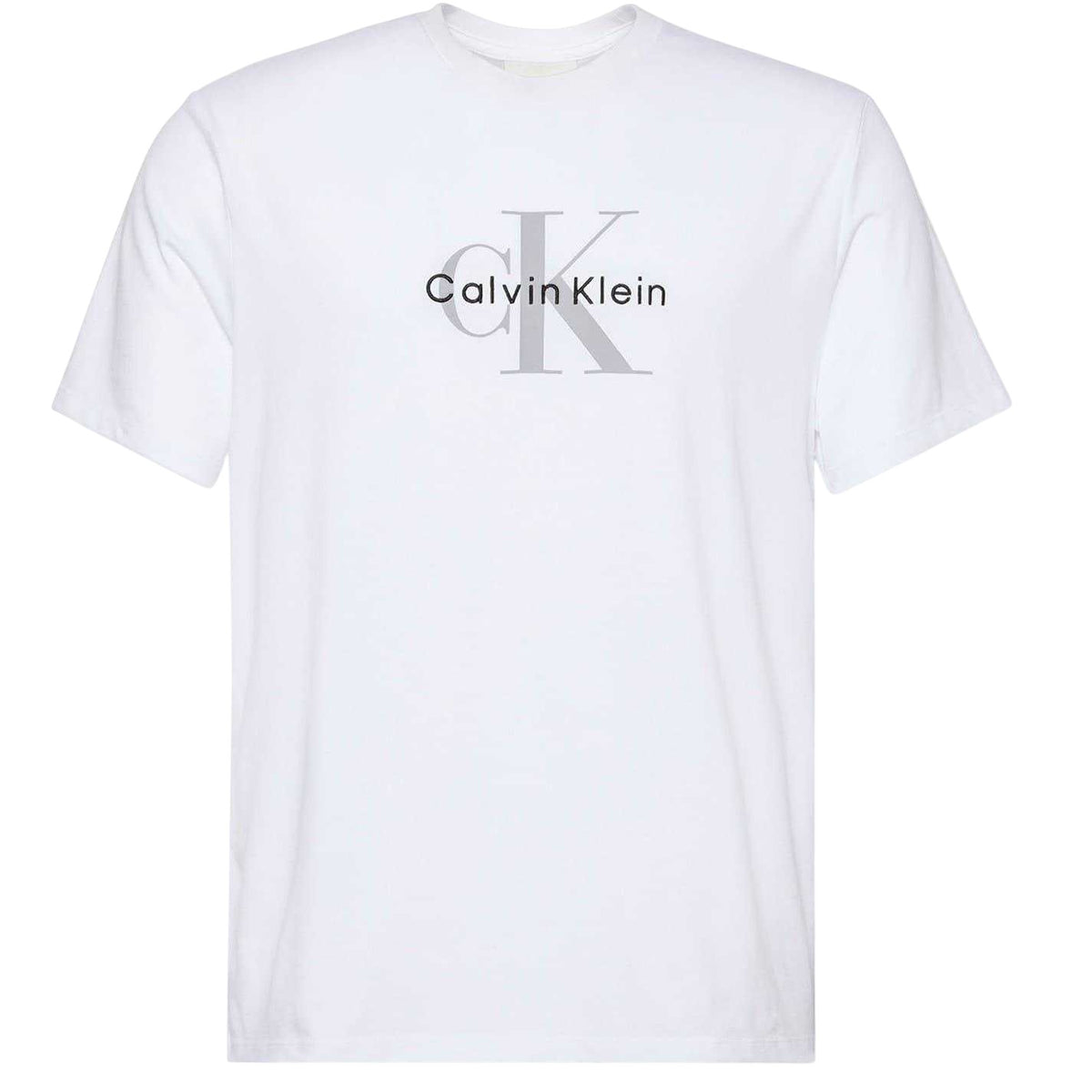 White - Front - Calvin Klein Mens Monogram T-Shirt