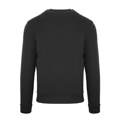 Black - Back - Aquascutum Mens Embroidered Logo Cotton Sweatshirt
