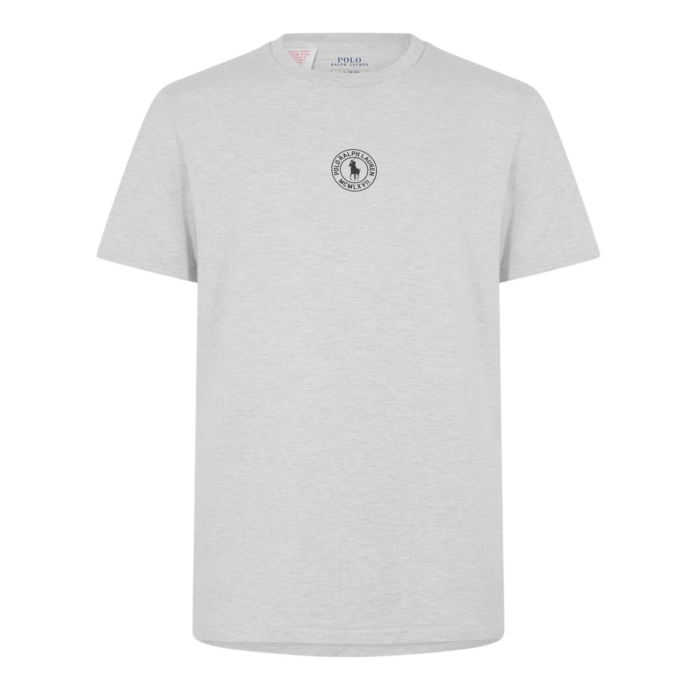 Light Heather Grey - Front - Ralph Lauren Mens Puck Logo T-Shirt