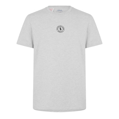 Light Heather Grey - Front - Ralph Lauren Mens Puck Logo T-Shirt