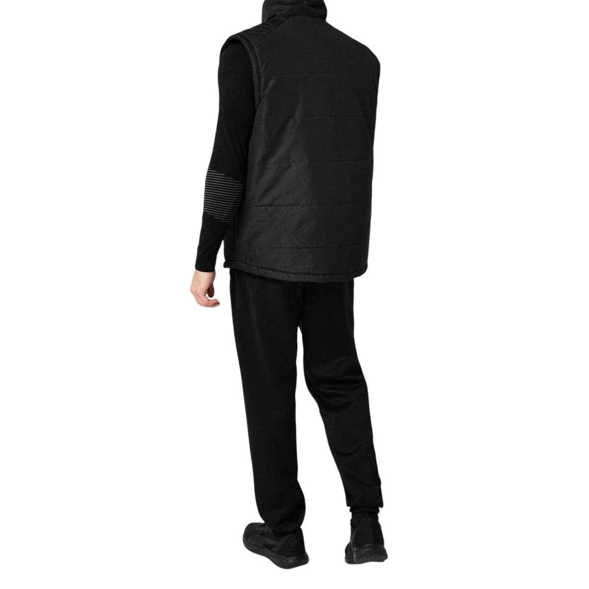 Black - Back - Slazenger Mens Logo Padded Gilet