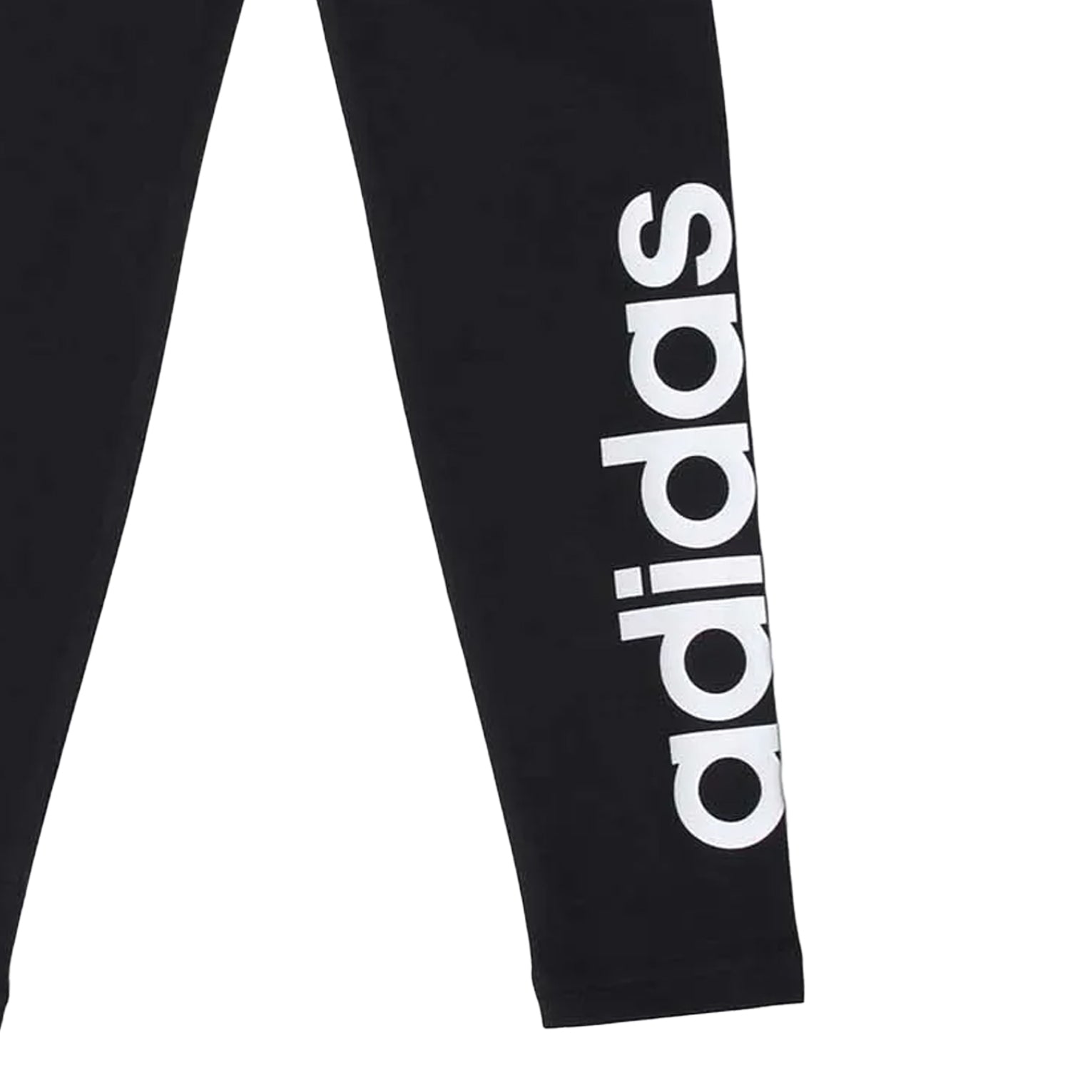 Black - Side - Adidas Girls Linear Logo Tights