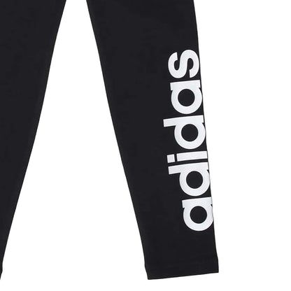 Black - Side - Adidas Girls Linear Logo Tights