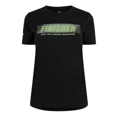 Black-Green - Front - New Balance Womens-Ladies Finisher Graphic Print T-Shirt