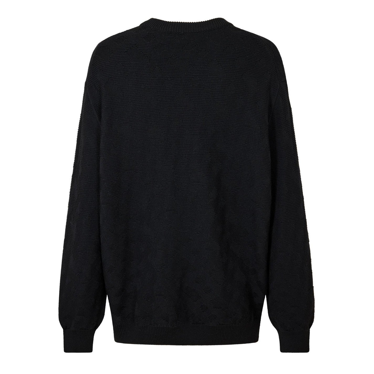 Black - Back - Hugo Boss Mens Palao Knitted Long-Sleeved Top