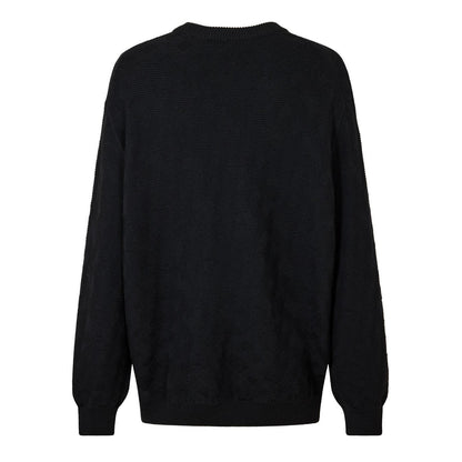 Black - Back - Hugo Boss Mens Palao Knitted Long-Sleeved Top