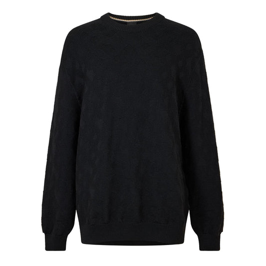 Black - Front - Hugo Boss Mens Palao Knitted Long-Sleeved Top