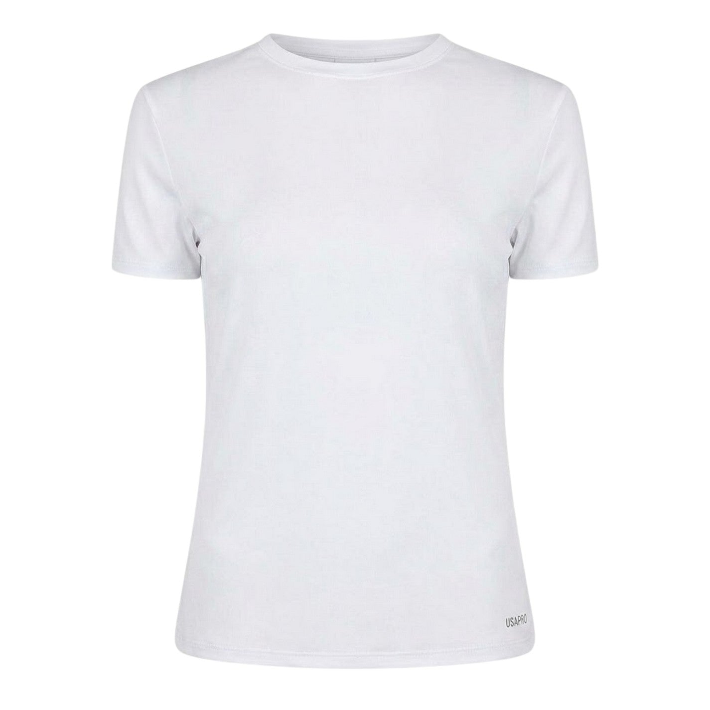 White - Front - USA Pro Womens-Ladies Essential Slim T-Shirt