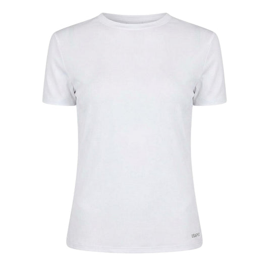 White - Front - USA Pro Womens-Ladies Essential Slim T-Shirt