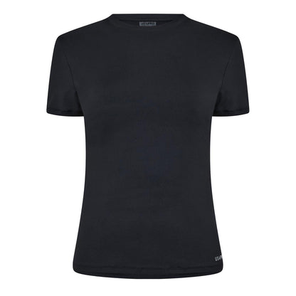 Black - Front - USA Pro Womens-Ladies Essential Slim T-Shirt