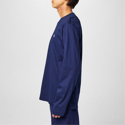Navy-White - Back - Ralph Lauren Mens Cotton Lounge Top