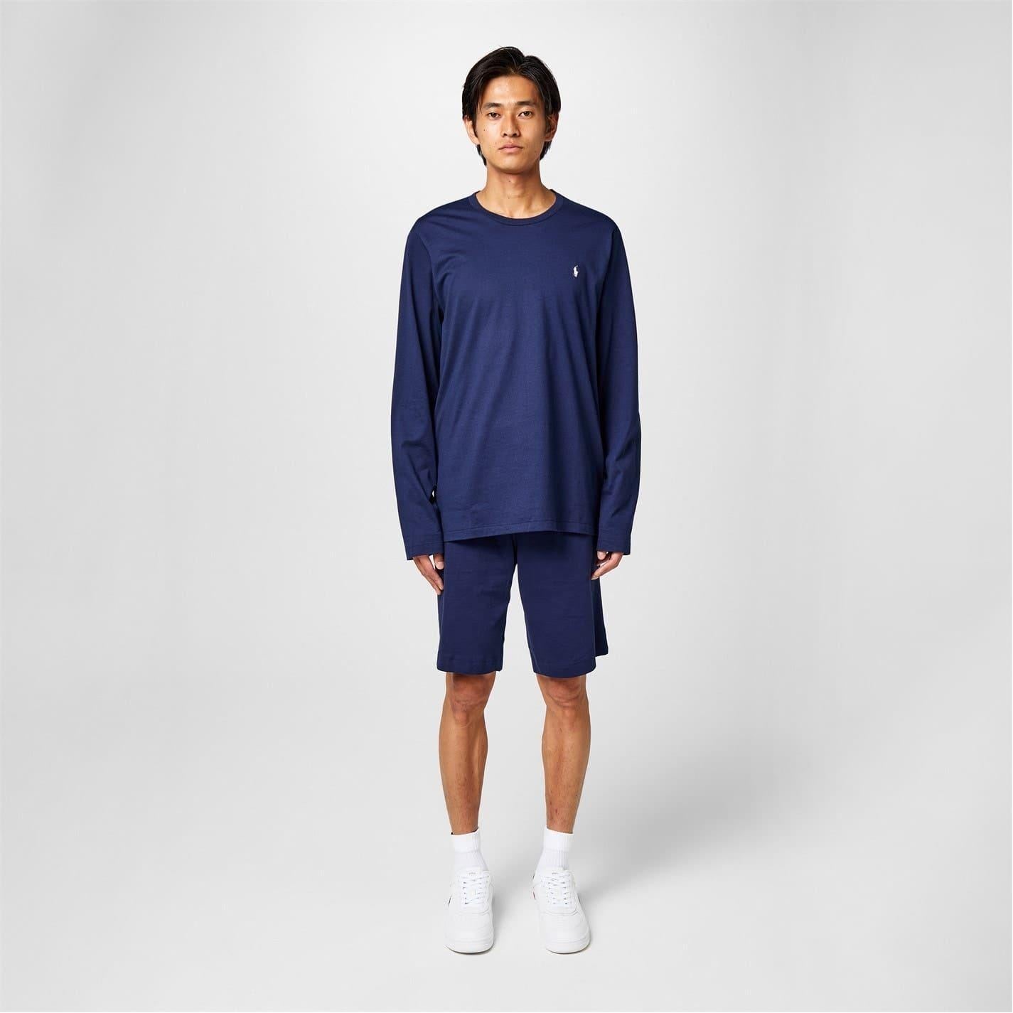 Navy-White - Lifestyle - Ralph Lauren Mens Cotton Lounge Top