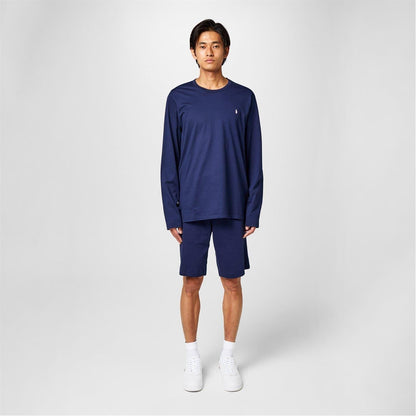 Navy-White - Lifestyle - Ralph Lauren Mens Cotton Lounge Top