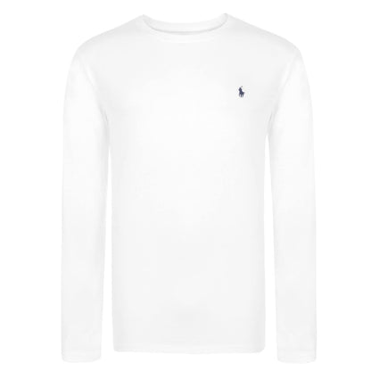 White-Navy - Pack Shot - Ralph Lauren Mens Cotton Lounge Top