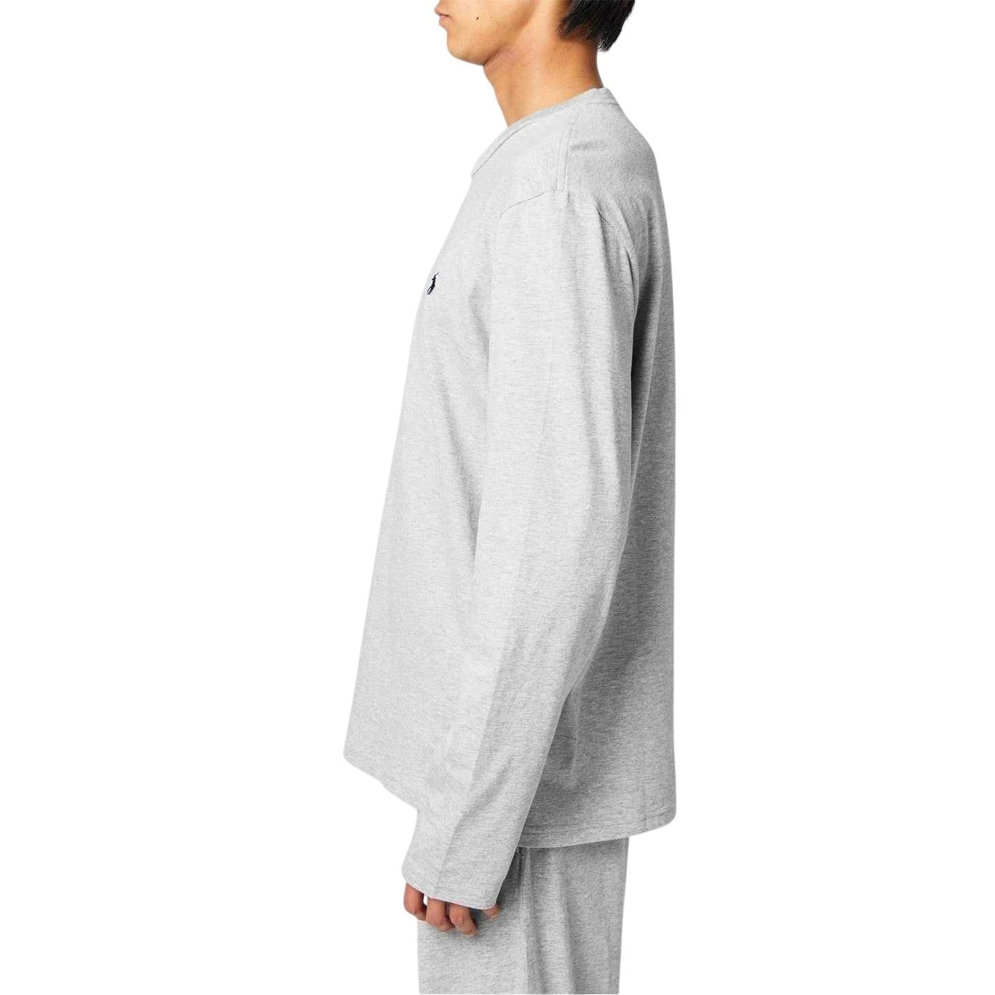 Heather Grey - Side - Ralph Lauren Mens Cotton Lounge Top