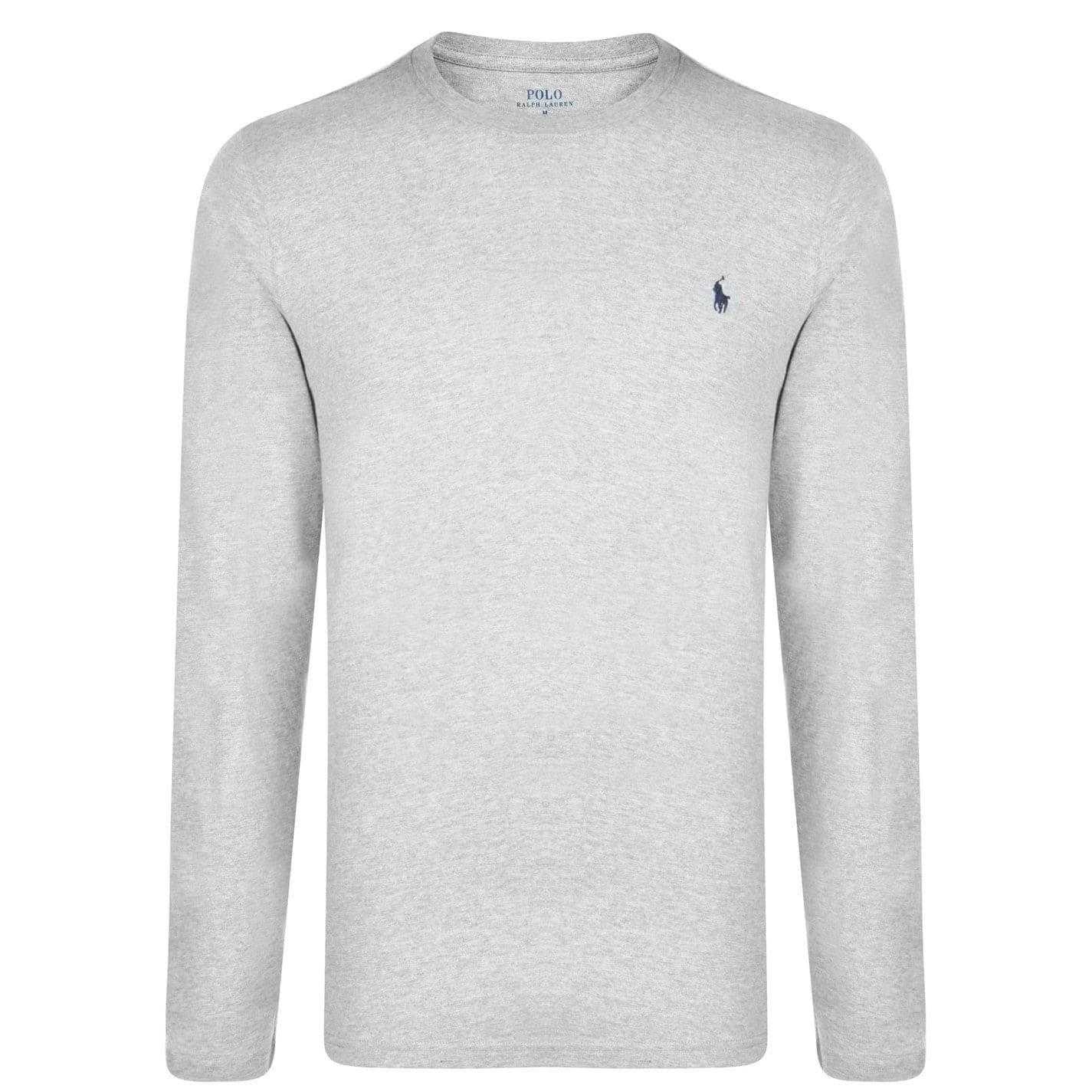 Heather Grey - Front - Ralph Lauren Mens Cotton Lounge Top