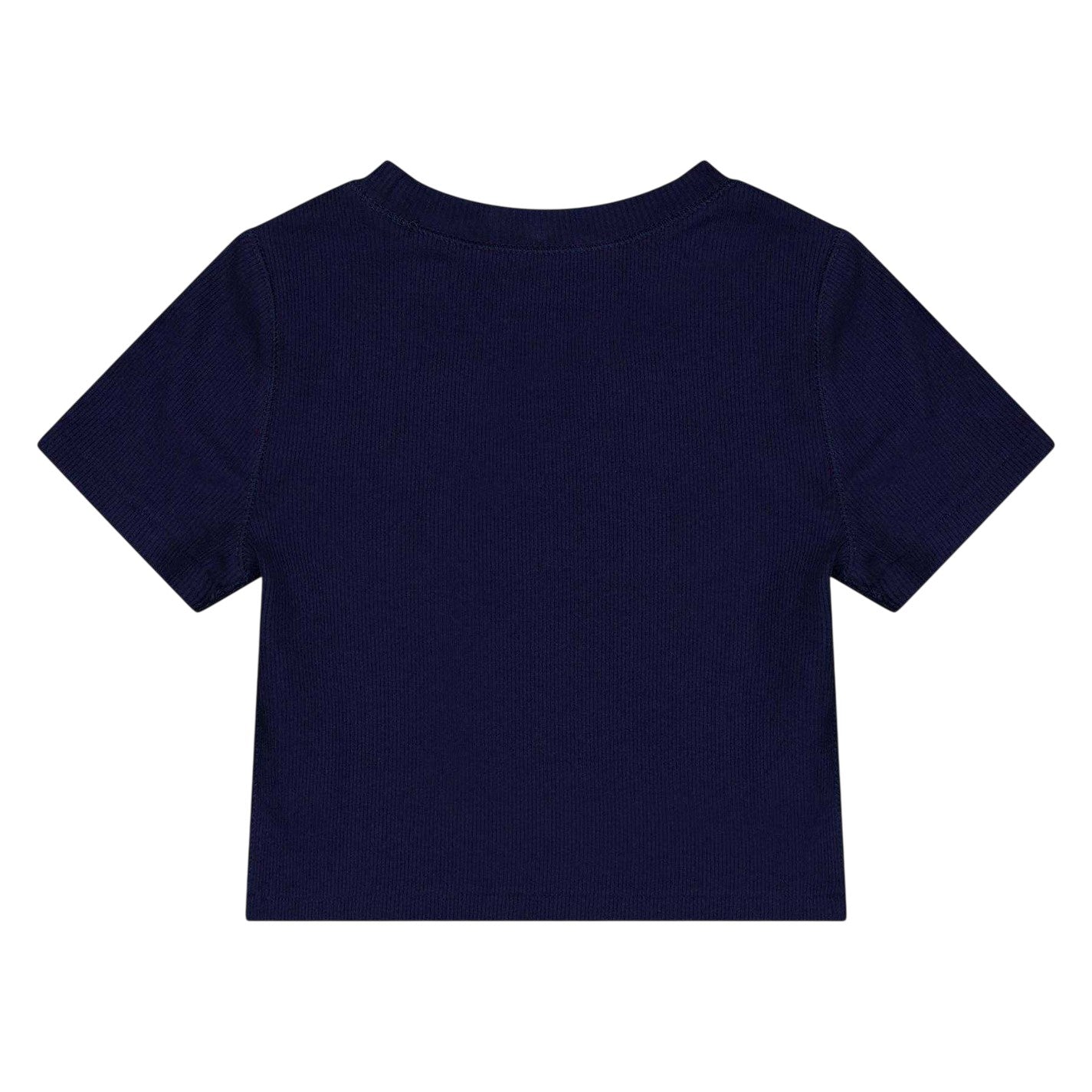 Navy - Back - Ralph Lauren Childrens-Kids Ribbed Fitted T-Shirt