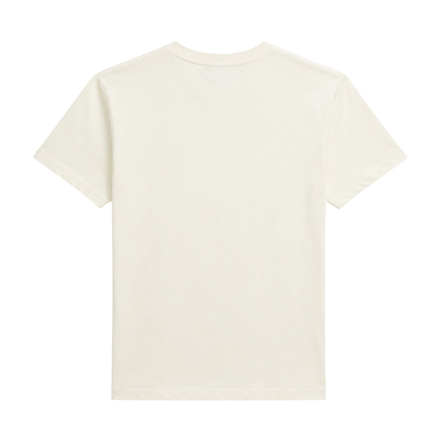 Cream - Back - Ralph Lauren Unisex Adult Cotton T-Shirt