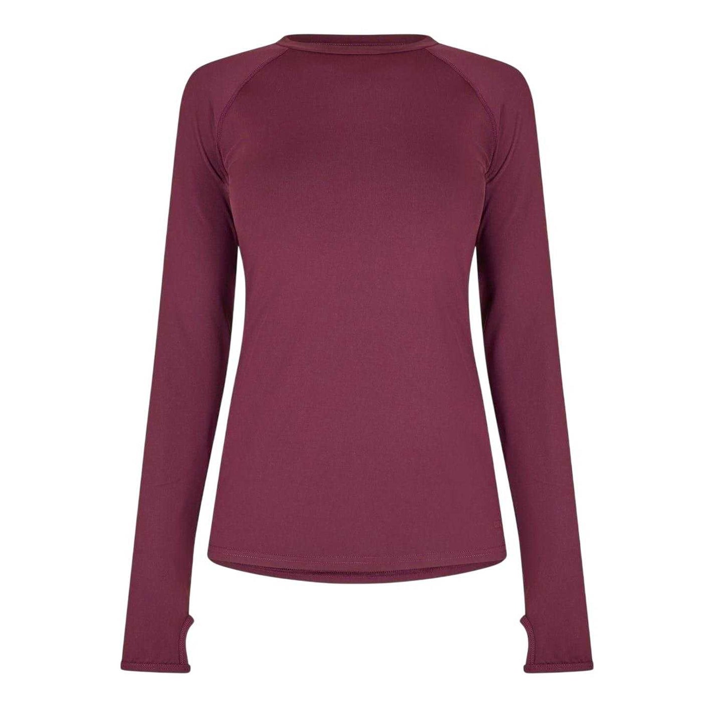 Dark Cherry - Front - USA Pro Womens-Ladies Long-Sleeved Top