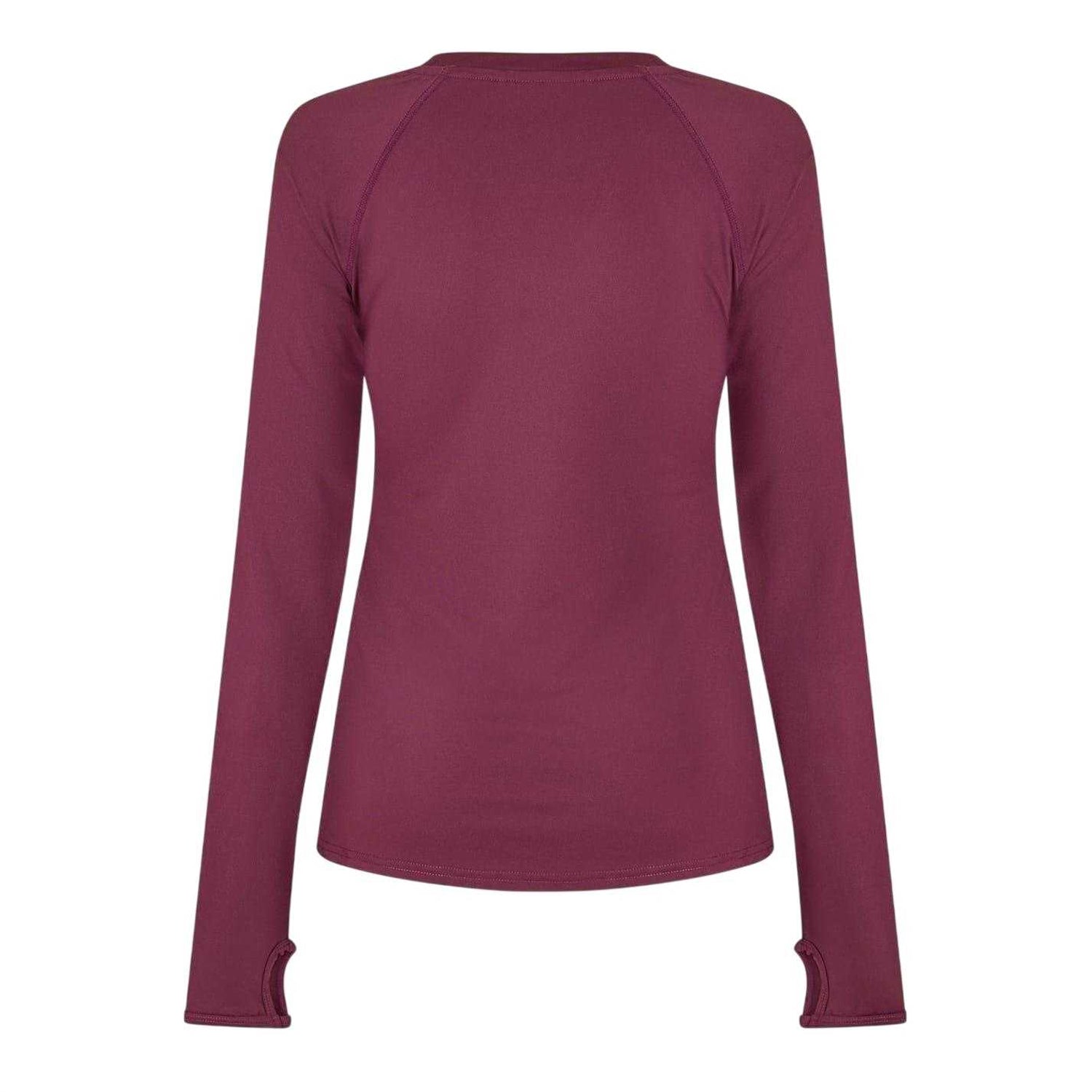 Dark Cherry - Back - USA Pro Womens-Ladies Long-Sleeved Top