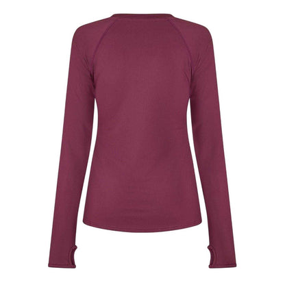 Dark Cherry - Back - USA Pro Womens-Ladies Long-Sleeved Top
