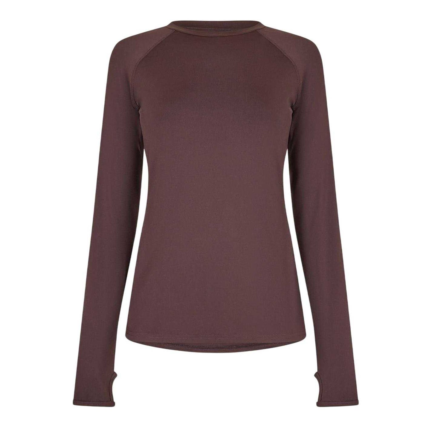 Espresso - Front - USA Pro Womens-Ladies Long-Sleeved Top