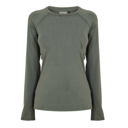 Khaki - Front - USA Pro Womens-Ladies Long-Sleeved Top