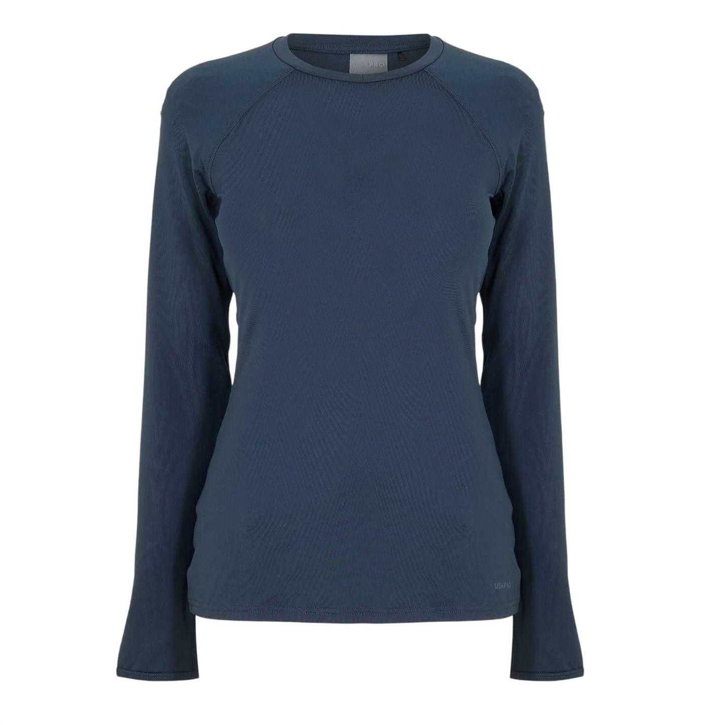 Navy - Front - USA Pro Womens-Ladies Long-Sleeved Top