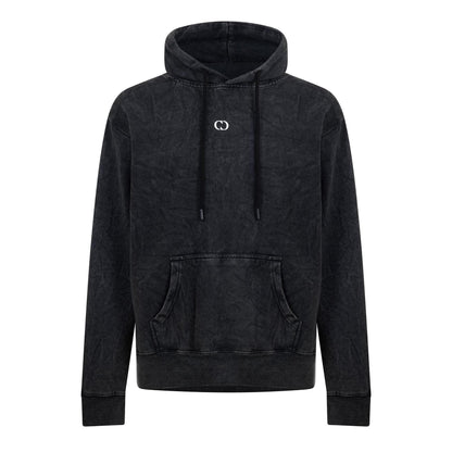 Black Wash - Front - Criminal Damage Mens Galaxy Washed Hoodie