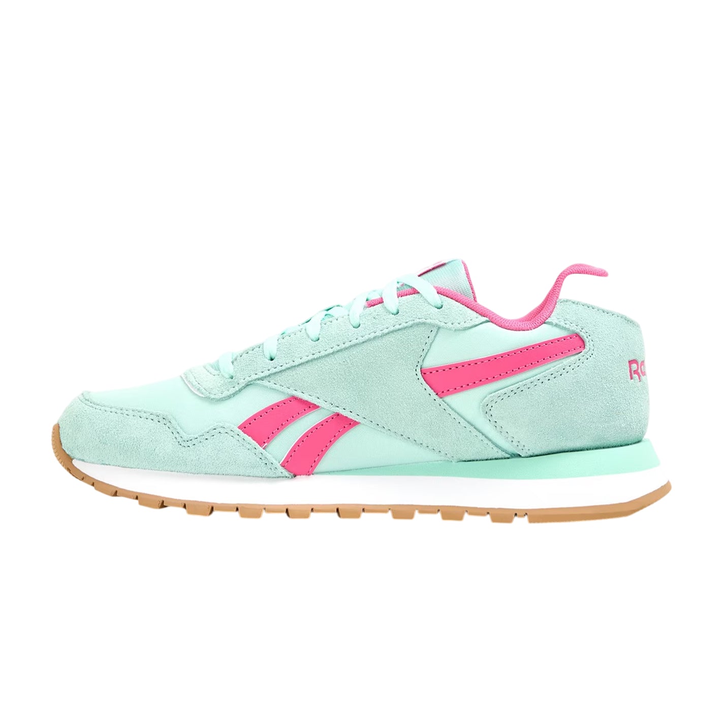 Aqua-Pink - Back - Reebok Womens-Ladies Glide Suede Trainers
