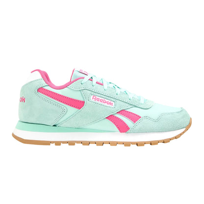Aqua-Pink - Front - Reebok Womens-Ladies Glide Suede Trainers