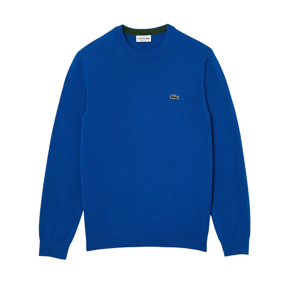 Blue - Front - Lacoste Unisex Adult Organic Cotton Crew Neck Sweatshirt