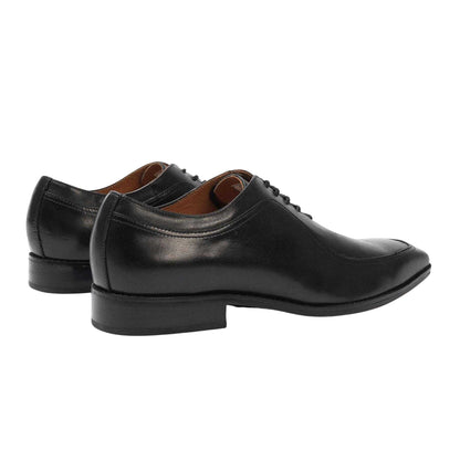 Black - Back - Giorgio Mens Full Grain Leather Low Heel Formal Shoes