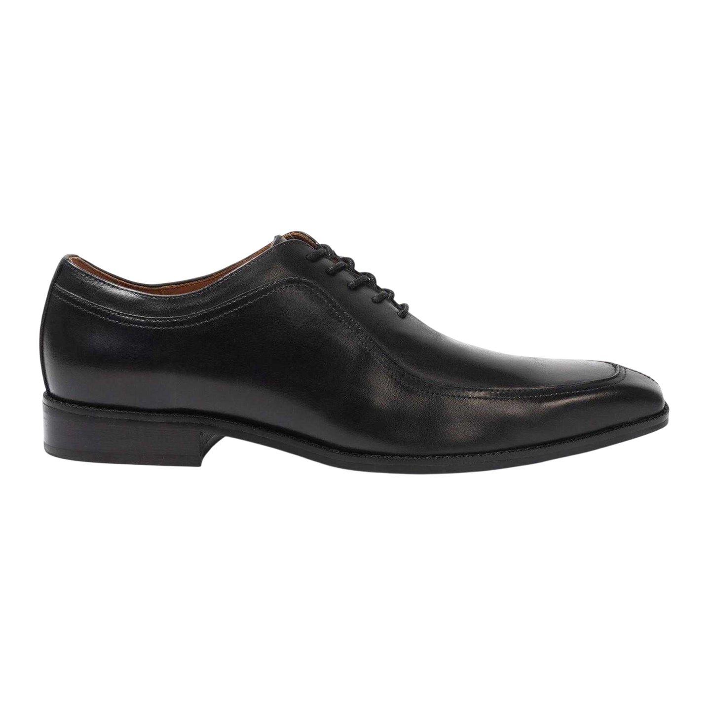 Black - Side - Giorgio Mens Full Grain Leather Low Heel Formal Shoes