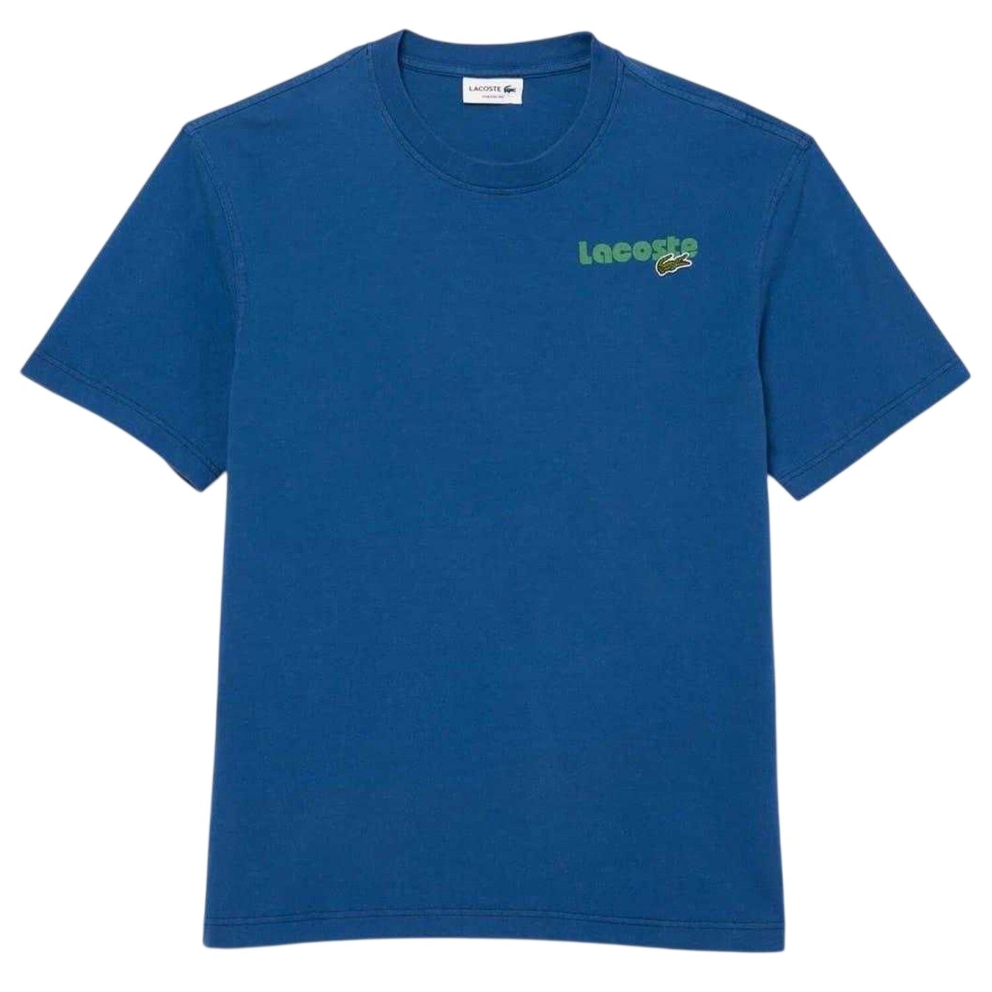 Navy - Front - Lacoste Mens Effect Ombr Print T-Shirt