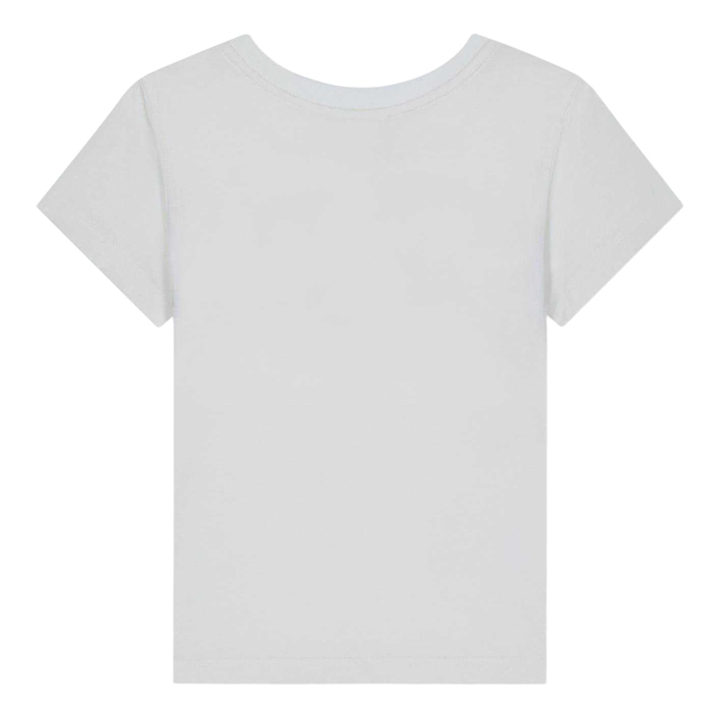 White - Back - Moschino Childrens-Kids Bear Logo T-Shirt