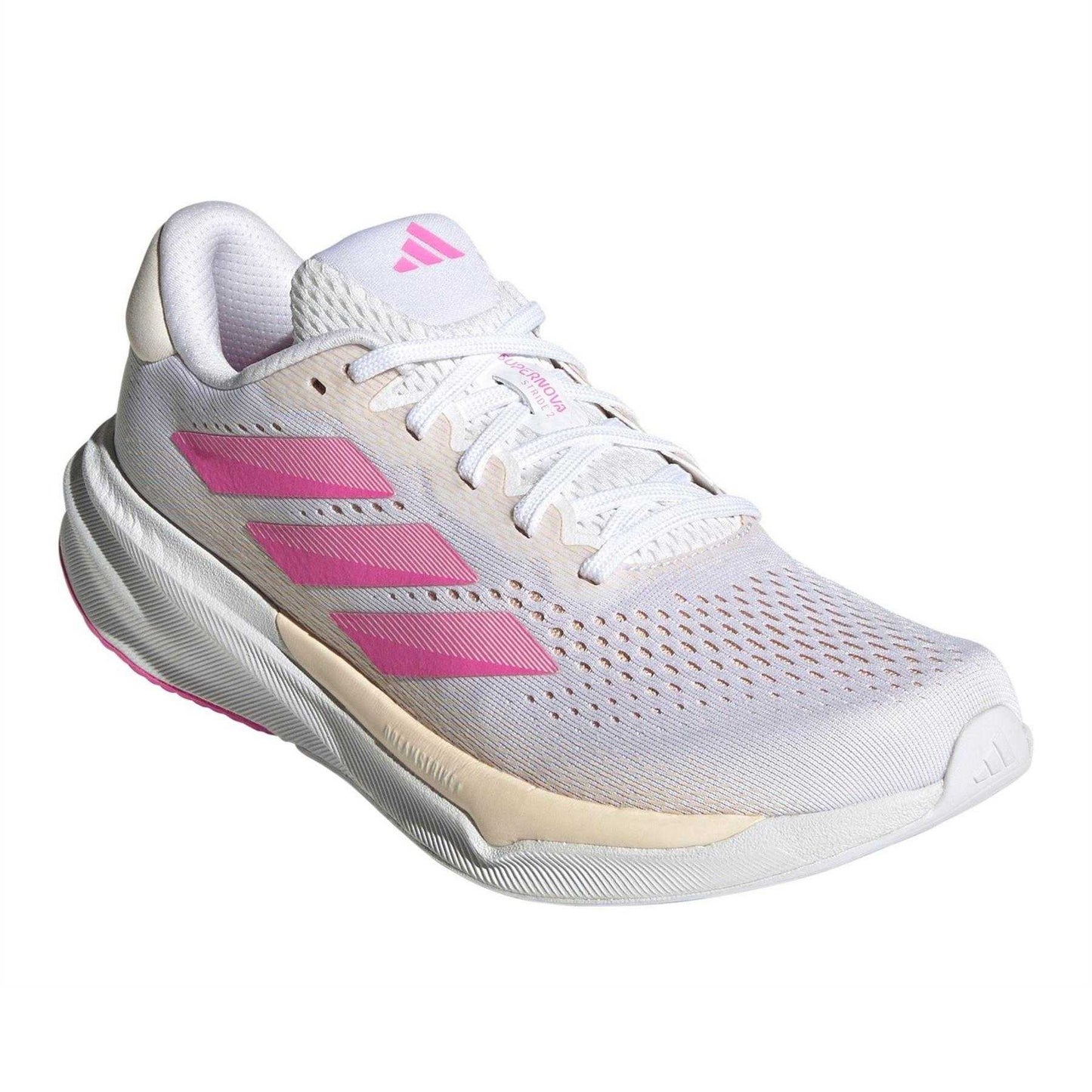 White-Pink - Front - Adidas Womens-Ladies Supernova Stride 2.0 Trainers