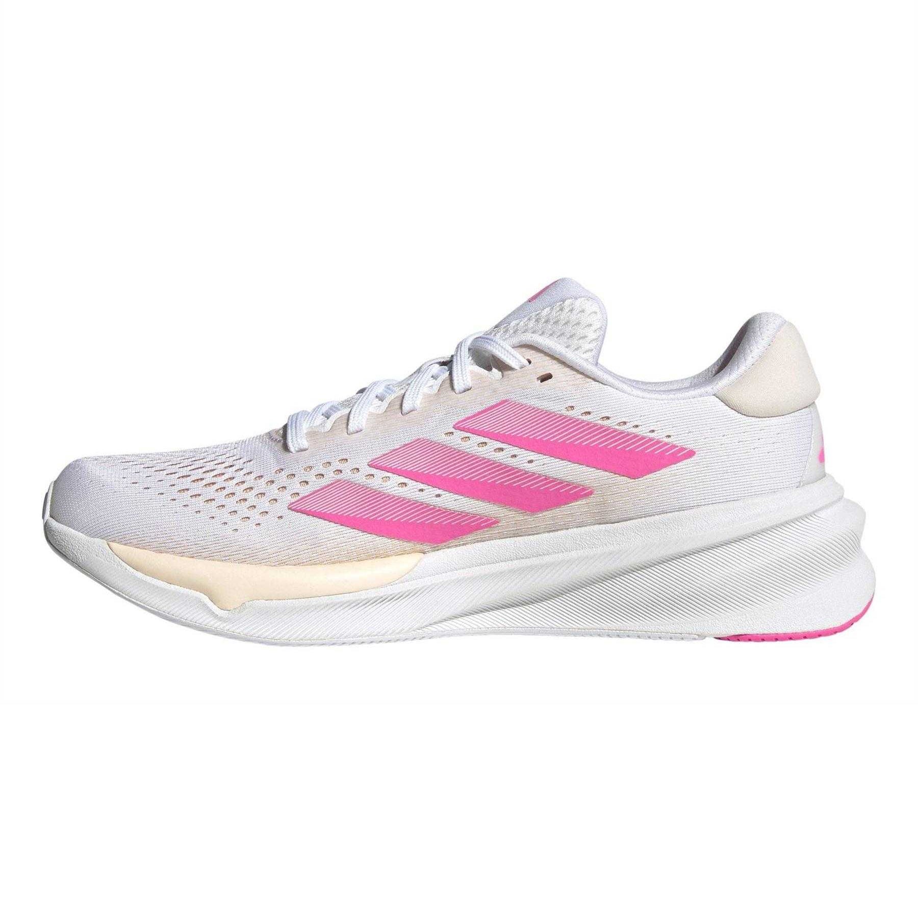 White-Pink - Side - Adidas Womens-Ladies Supernova Stride 2.0 Trainers