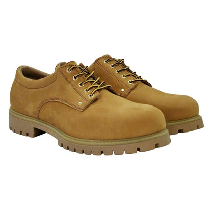 Honey - Front - Nicholas Deakins Mens Suede Oxford Shoes