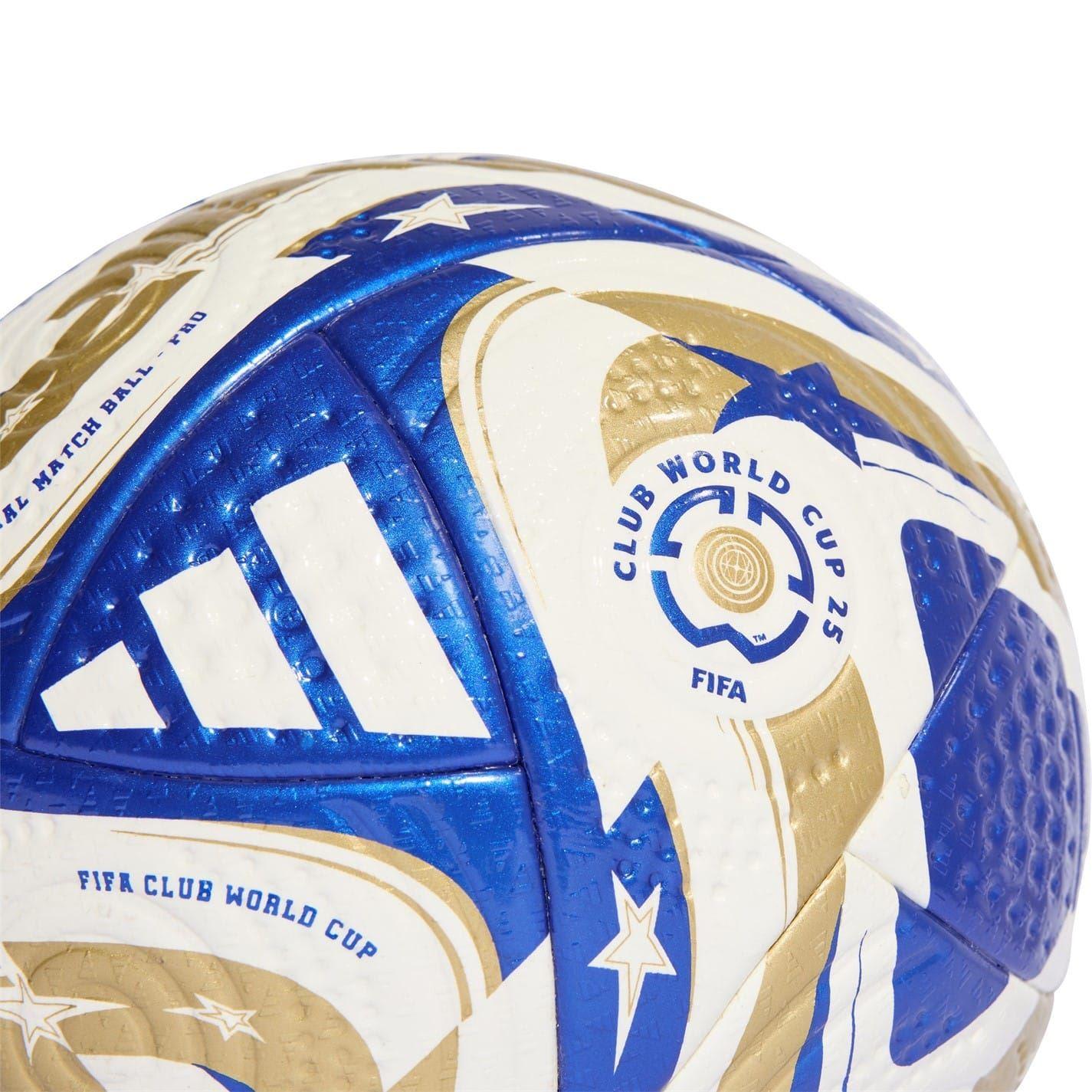 White-Blue - Side - Adidas Textured Football