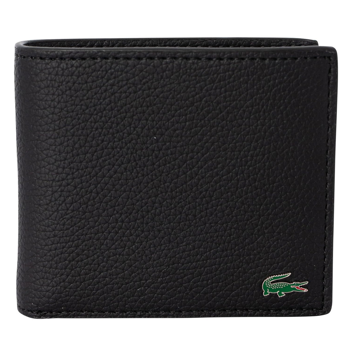 Noir - Front - Lacoste Logo Bi-Fold Wallet