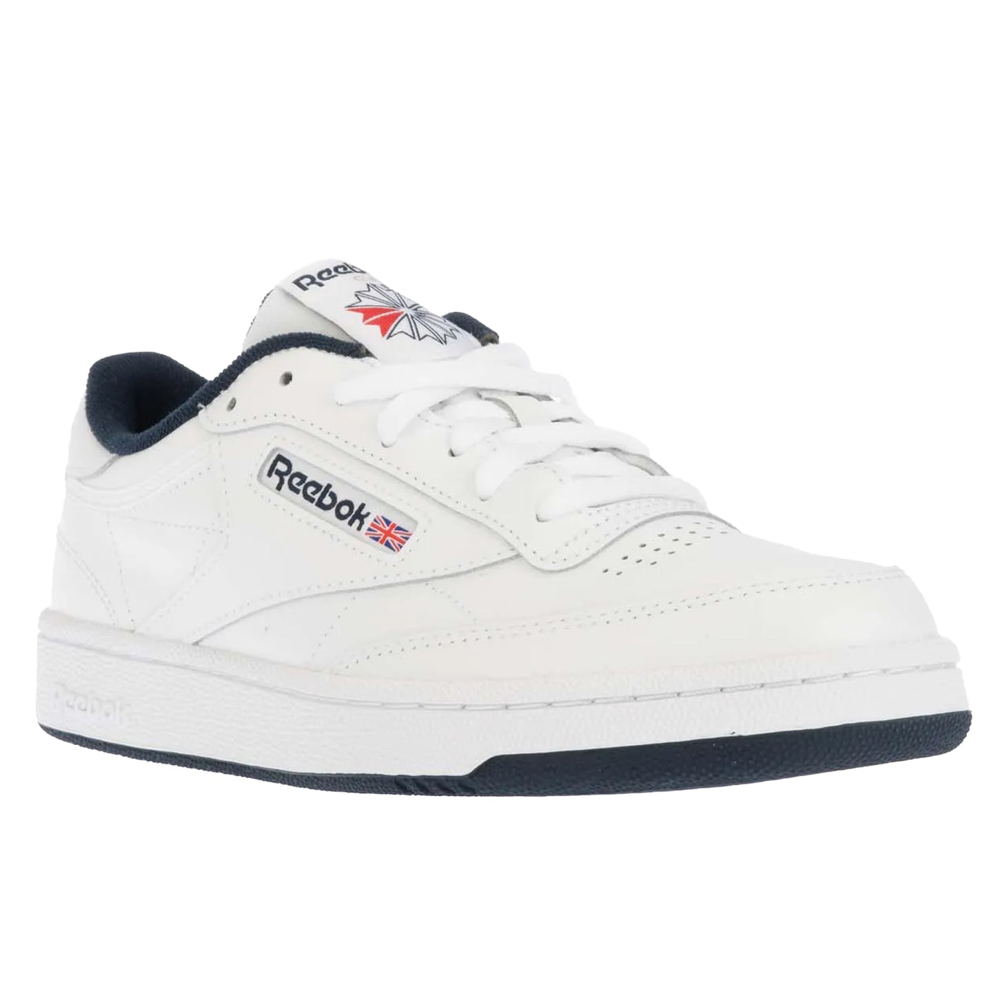 White - Front - Reebok Unisex Adults Club C 85 Leather Trainers